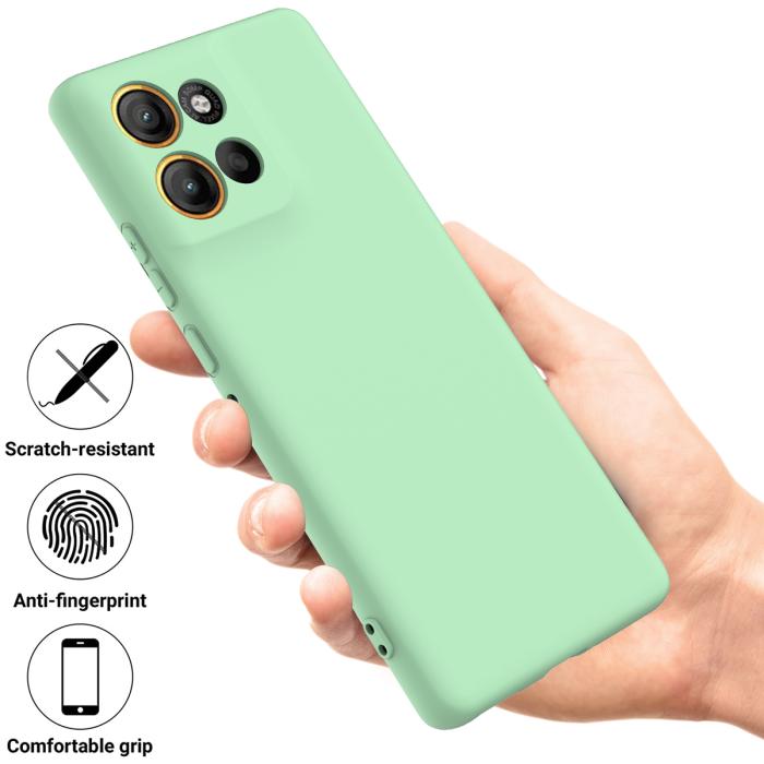 Bild 2,  Motorola Moto G56 5G Skal Liquid Silikon Grön - Teknikhallen.se