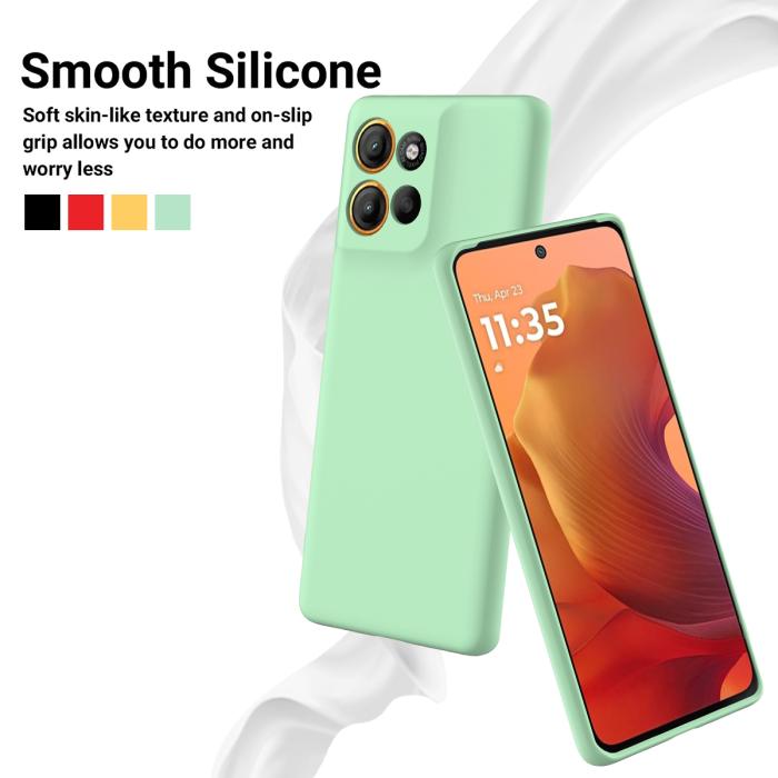 Bild 3,  Motorola Moto G56 5G Skal Liquid Silikon Grön - Teknikhallen.se