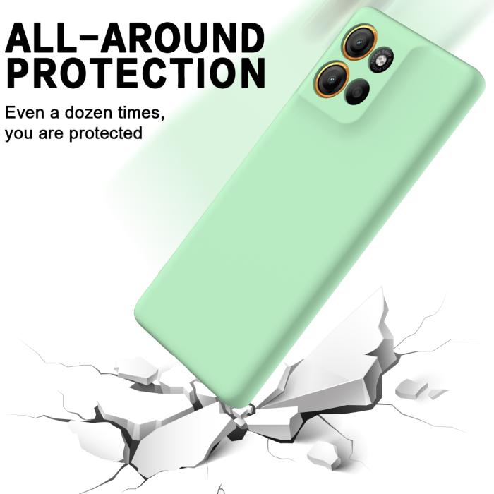 Bild 5,  Motorola Moto G56 5G Skal Liquid Silikon Grön - Teknikhallen.se