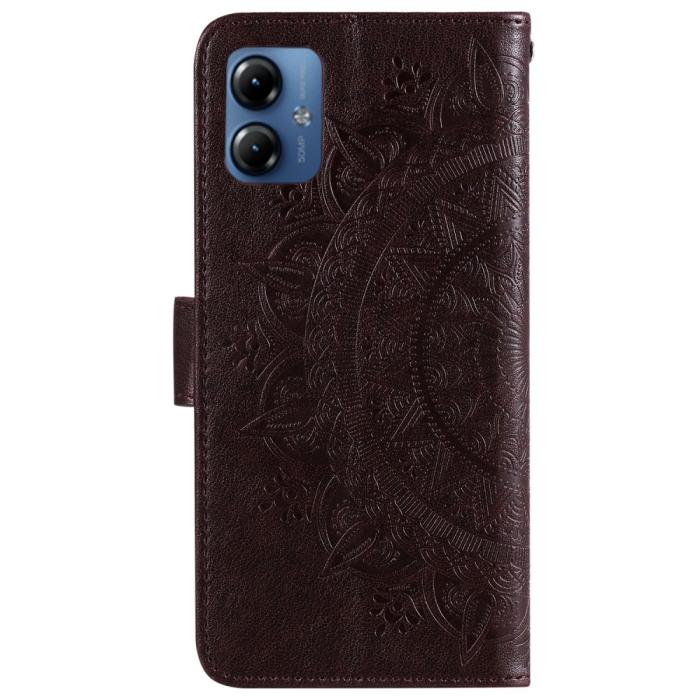 Bild 5,  Motorola Moto G54 5G Fodral Mandala Läder Brun - Teknikhallen.se
