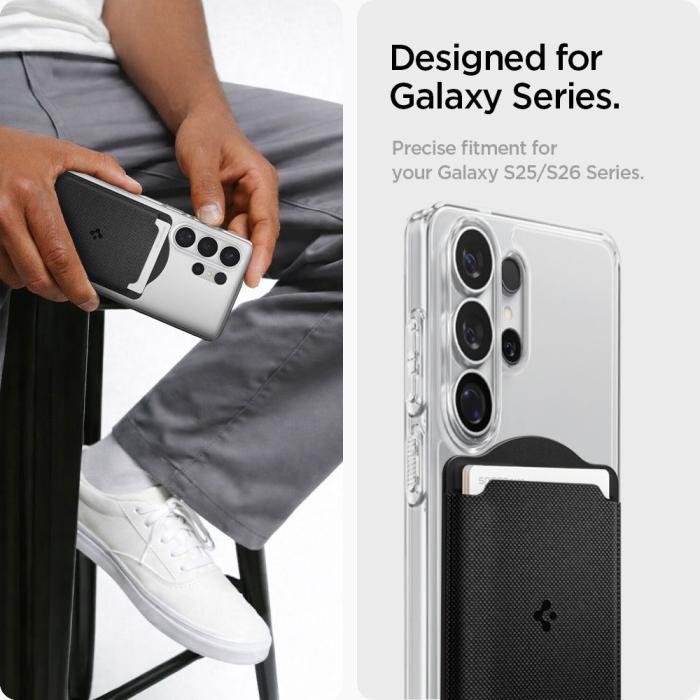 Bild 6, Spigen Spigen Magnetisk MagSafe Korthållare Urban Fit Wallet Svart - Teknikhallen.se