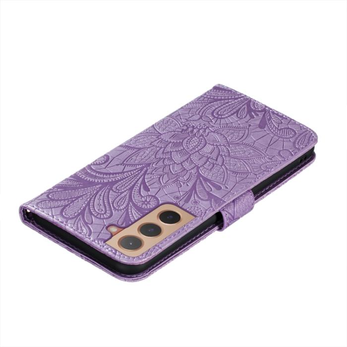 Bild 5,  Samsung Galaxy S22 Fodral Flower Textur Lila - Teknikhallen.se