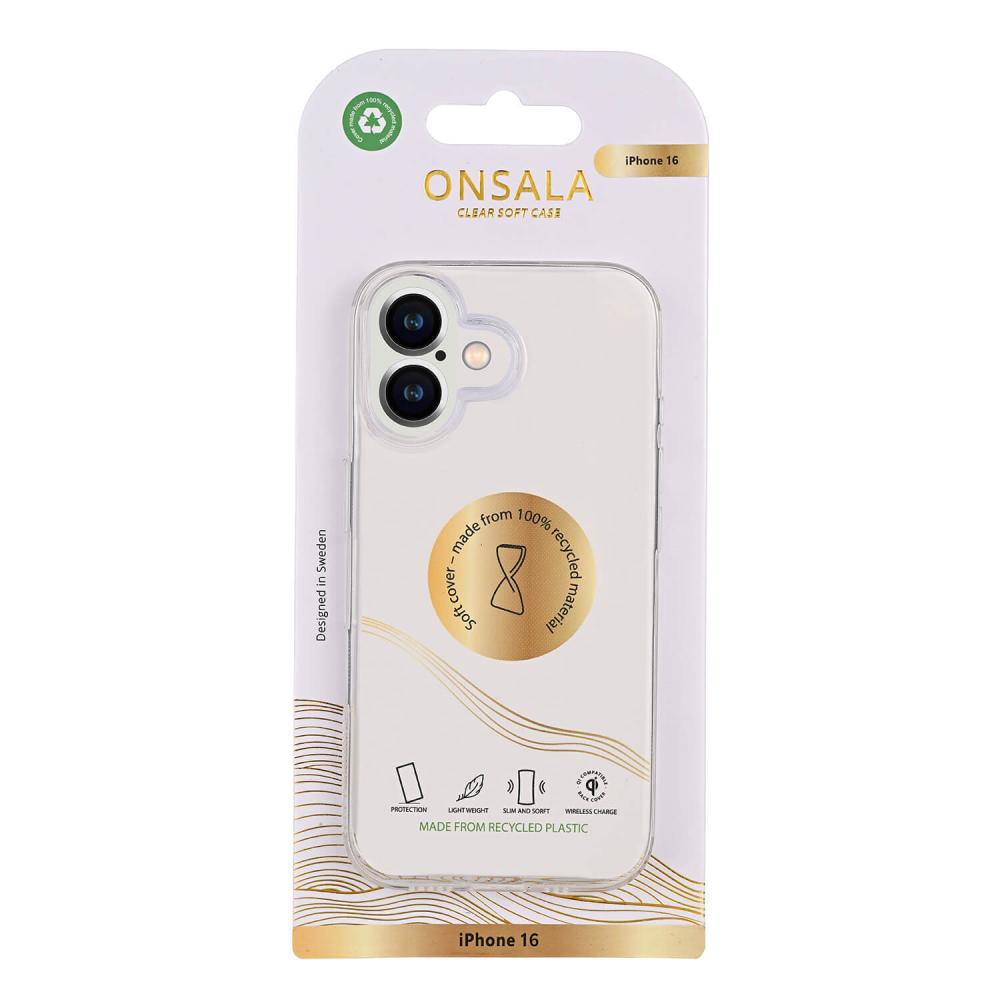 Onsala Onsala iPhone 16 Mobilskal Återvunnen TPU Transparent - Teknikhallen.se