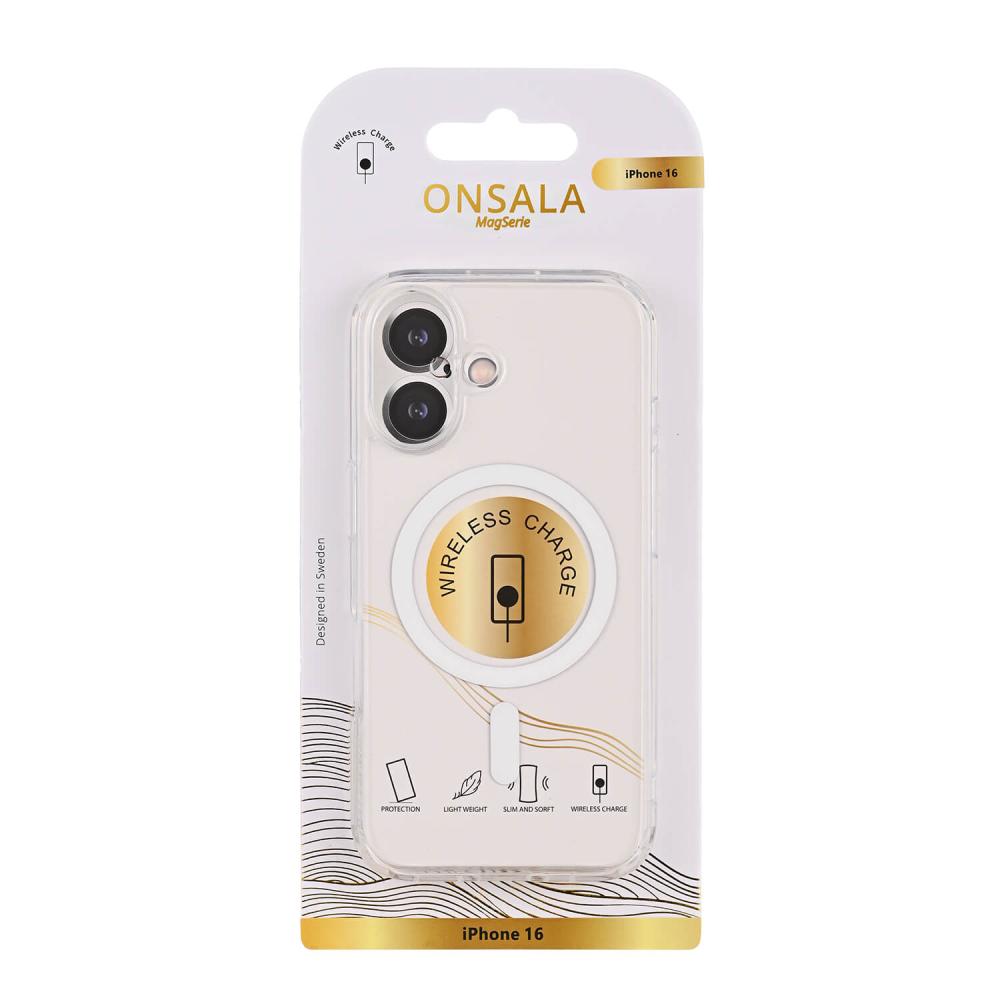 Onsala Onsala iPhone 16 Mobilskal TPU MagSafe Transparent - Teknikhallen.se