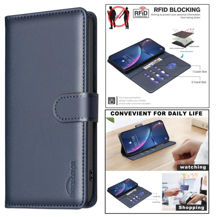 Bild 5,  Samsung Galaxy A16 / A26 5G Fodral RFID Läder Blå - Teknikhallen.se