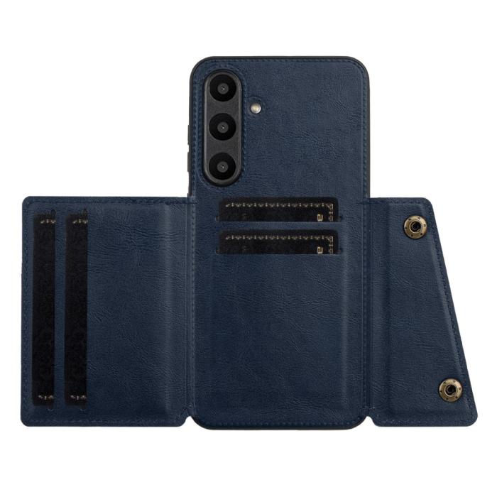 Bild 3,  Galaxy A56 5G/A36 5G Skal Läder Med Kortfack Och Magnet - Teknikhallen.se