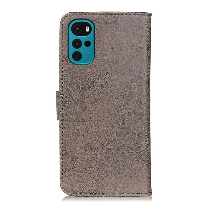 Bild 3, KHAZNEH KHAZNEH Motorola Moto G22 Fodral Läder Khaki - Teknikhallen.se
