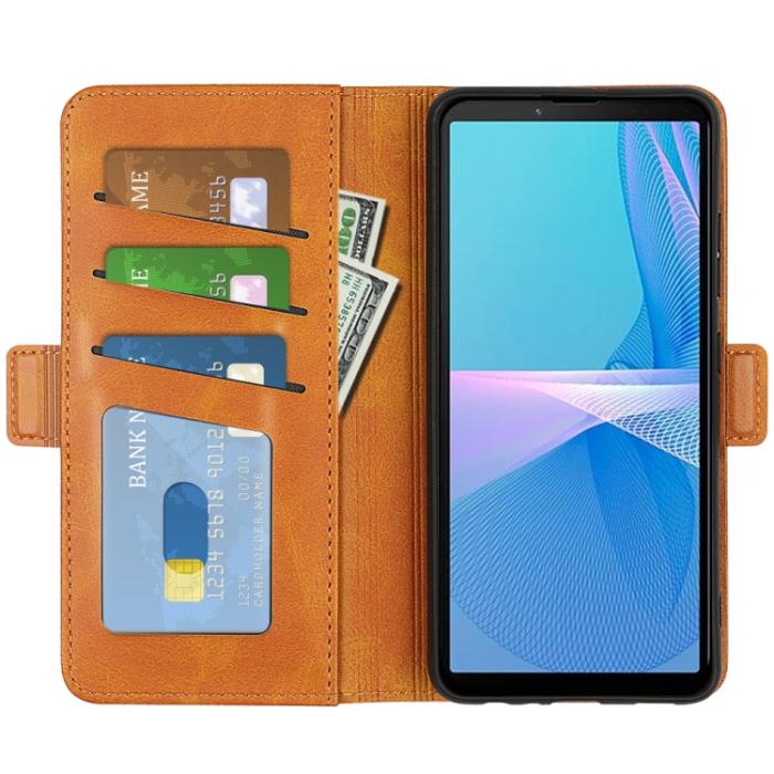 Bild 4,  Sony Xperia 10 IV Fodral Magnetisk Stängning Brun - Teknikhallen.se