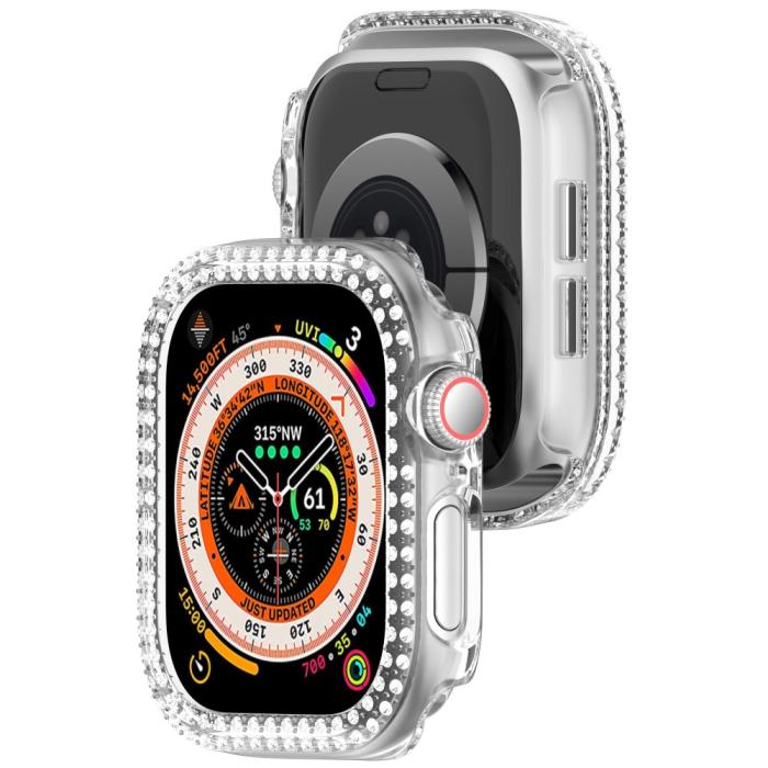 Bild 6,  Apple Watch 10 42 mm Skal Rhinestone Transparent - Teknikhallen.se