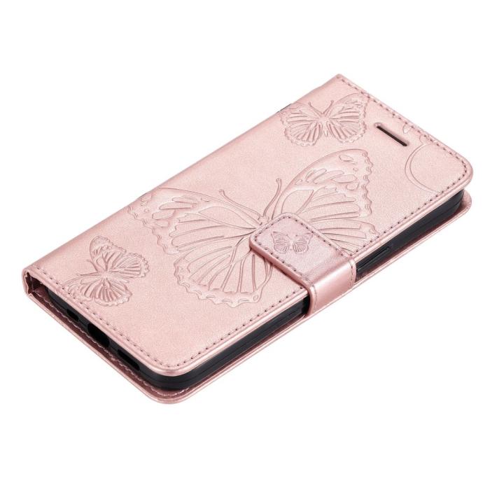 Bild 5,  Samsung Galaxy S23 Plus Fodral Tryckta Fjärilar Roséguld - Teknikhallen.se