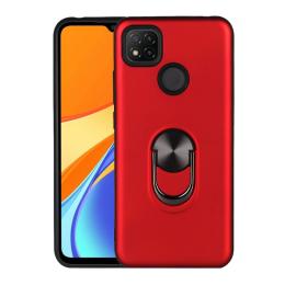  Xiaomi Redmi 9C Skal Ring Hybrid Röd - Teknikhallen.se