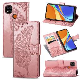  Xiaomi Redmi 9C Fodral Butterfly Roséguld - Teknikhallen.se