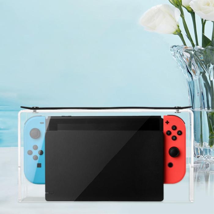 Bild 5,  Dammskydd Till Nintendo Switch I Akryl Med Rem Transparent - Teknikhallen.se