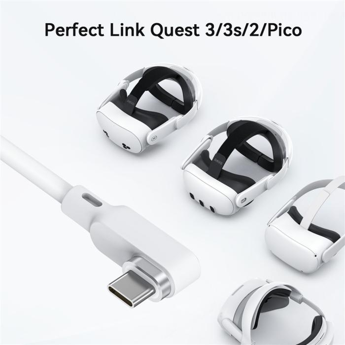 Bild 2, AMVR AMVR 5m Link Kabel Till VR Headset USB-C Vit - Teknikhallen.se