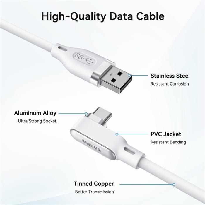 Bild 5, AMVR AMVR 5m Link Kabel Till VR Headset USB-C Vit - Teknikhallen.se