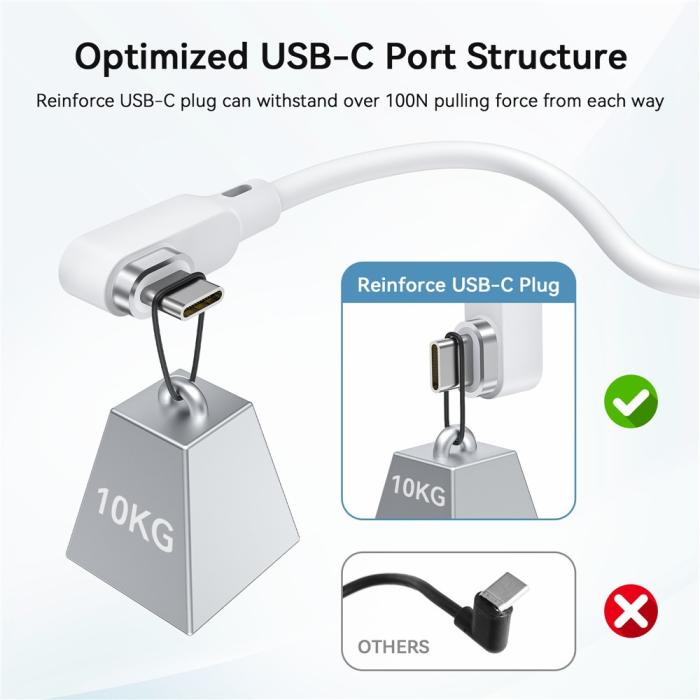 Bild 6, AMVR AMVR 5m Link Kabel Till VR Headset USB-C Vit - Teknikhallen.se