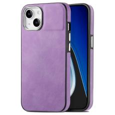  iPhone 15 Plus Skal L&auml;derbelagt Skin Touch Lila - Teknikhallen.se