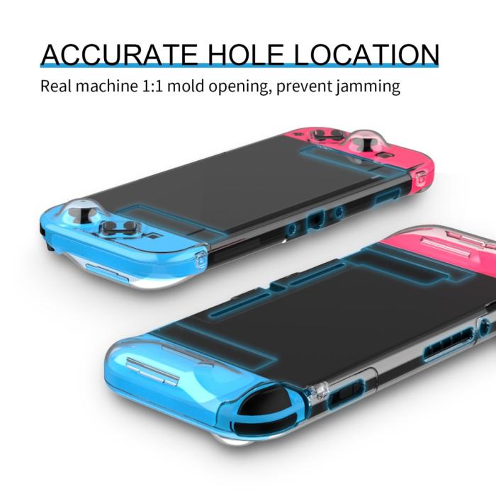 Bild 6,  Nintendo Switch Inkapslat Skal Med 2 Spelplatser Transparent - Teknikhallen.se
