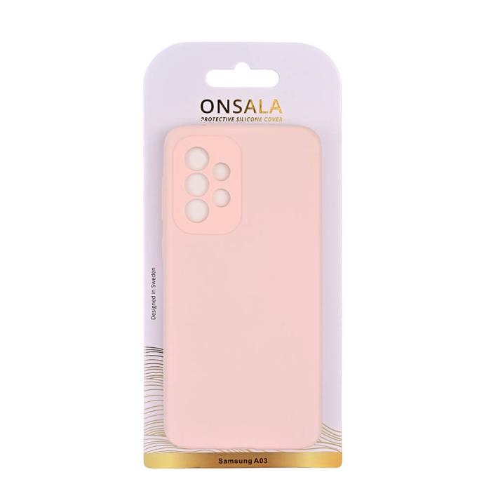 Bild 2, Onsala ONSALA Samsung Galaxy A03 Mobilskal Silikon Kritrosa - Teknikhallen.se