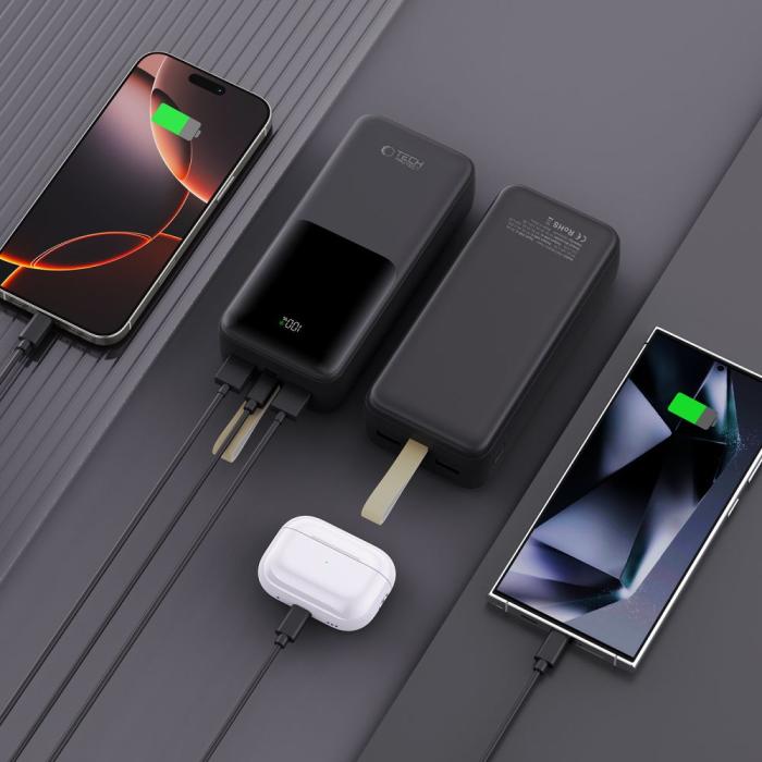 Bild 6, Tech-Protect Tech-Protect 30000 mAh 22.5W Powerbank Svart - Teknikhallen.se