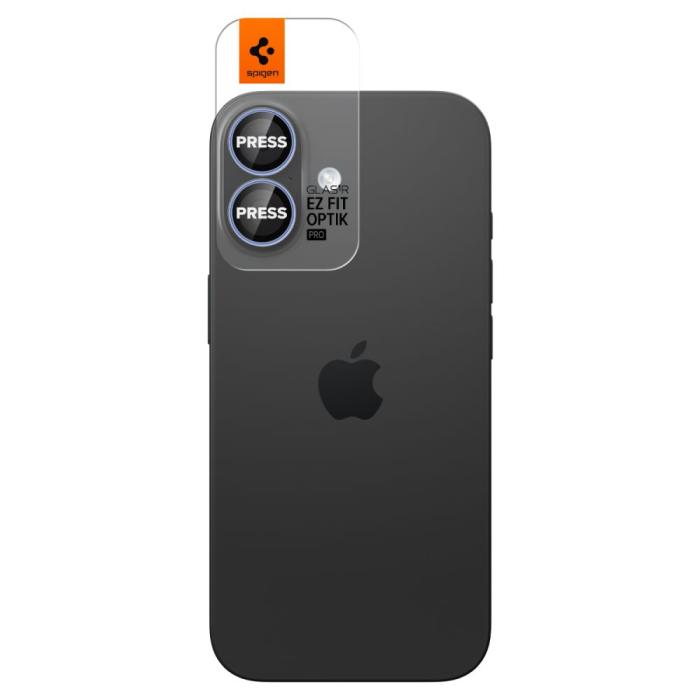 Bild 2, Spigen Spigen iPhone 17/16/16 Plus 2-PACK Linsskydd GLAS.tR 