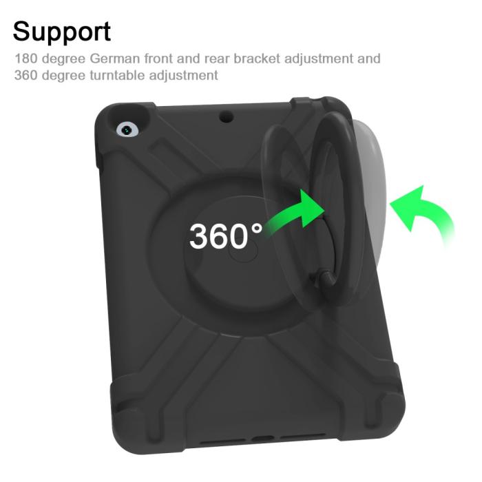 Bild 6,  iPad 10.2 2019/2020/2021 Skal 360 Hybrid Kickstand Svart - Teknikhallen.se