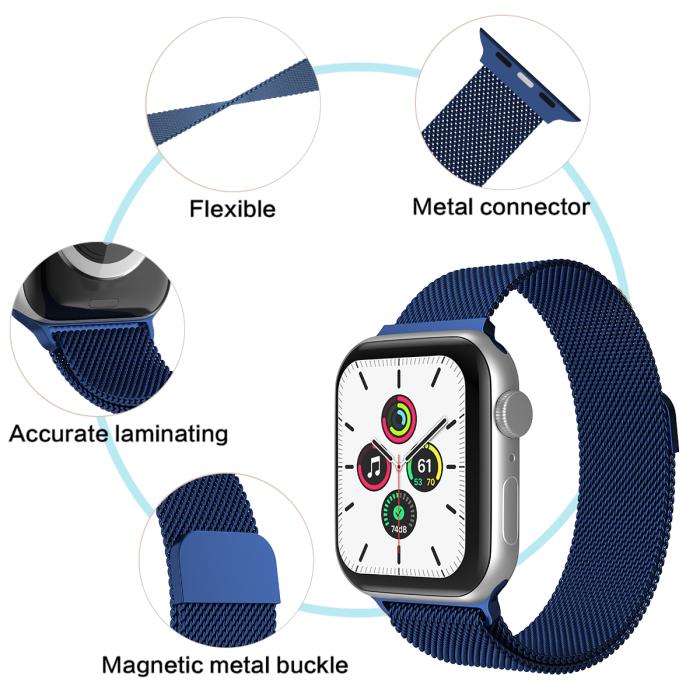 Bild 5, ColorPop ColorPop Milanese Loop Metall Armband Apple Watch 38/40/41/42 mm - Teknikhallen.se
