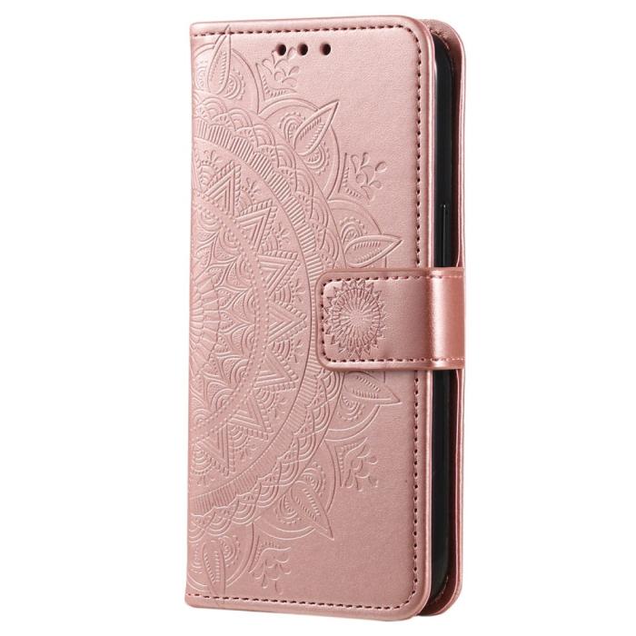 Bild 5,  Samsung Galaxy S23 Ultra Fodral Mandala Läder Roséguld - Teknikhallen.se