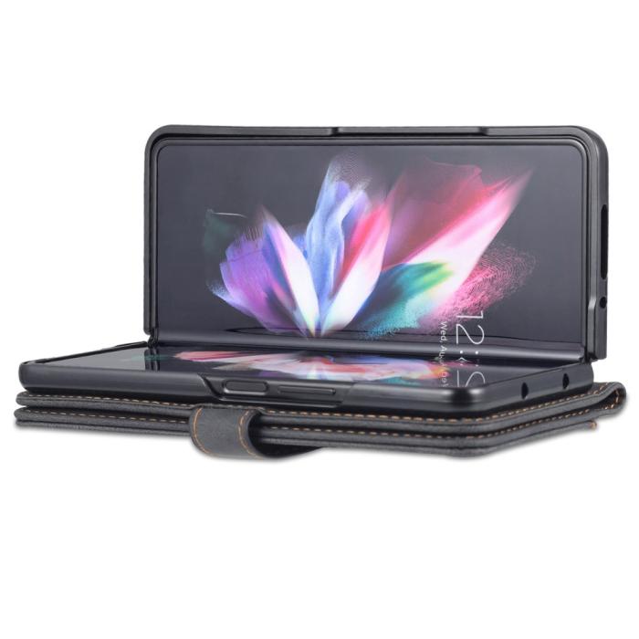 Bild 3, AZNS AZNS Galaxy Z Fold 5 Fodral Läder Svart - Teknikhallen.se