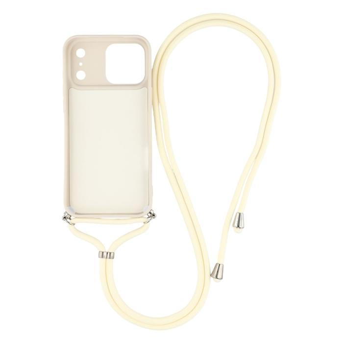 Bild 2,  iPhone 17 Pro Skal Med Mobilsnöre TPU Vit - Teknikhallen.se