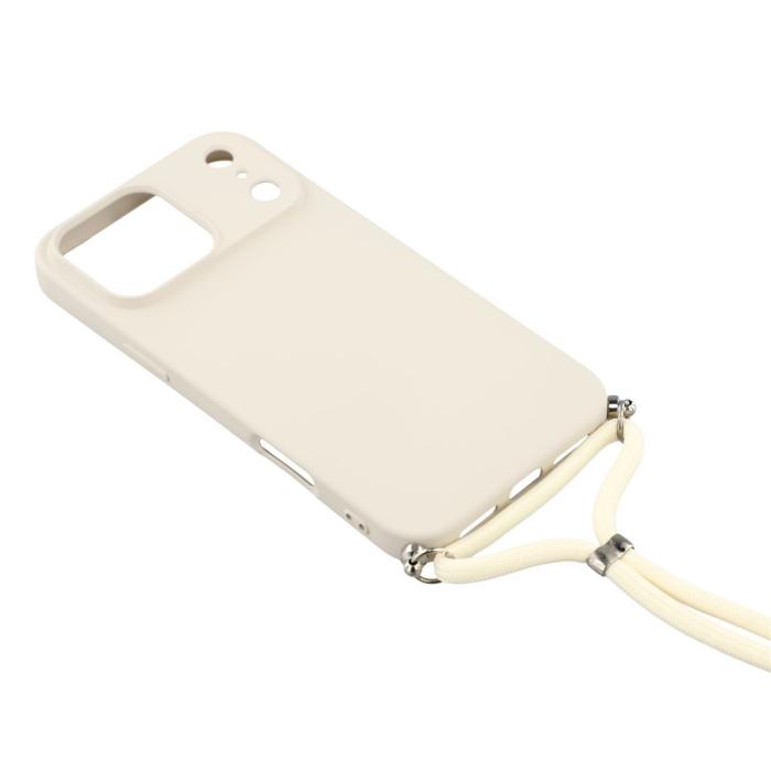 Bild 3,  iPhone 17 Pro Skal Med Mobilsnöre TPU Vit - Teknikhallen.se
