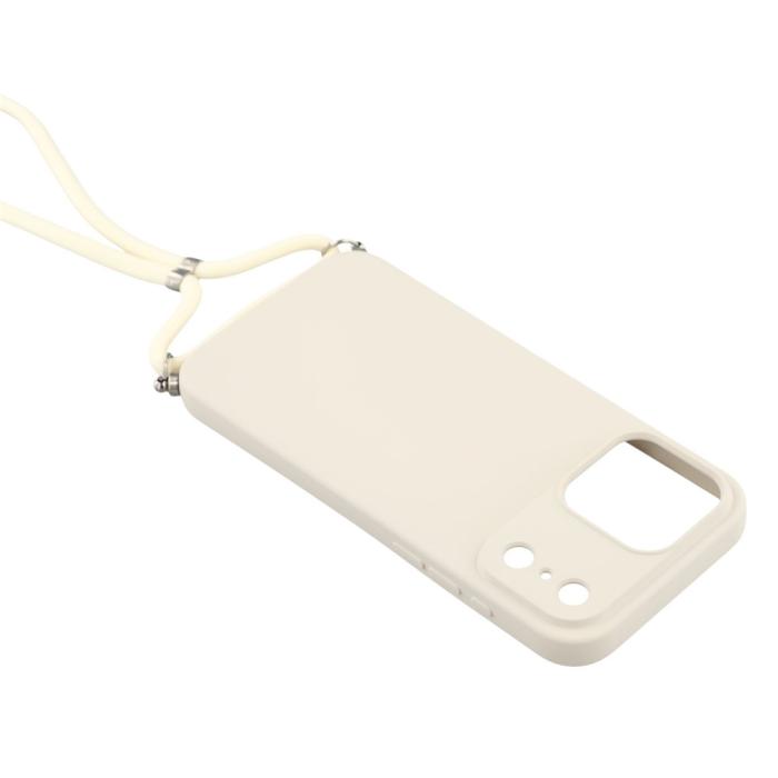 Bild 4,  iPhone 17 Pro Skal Med Mobilsnöre TPU Vit - Teknikhallen.se