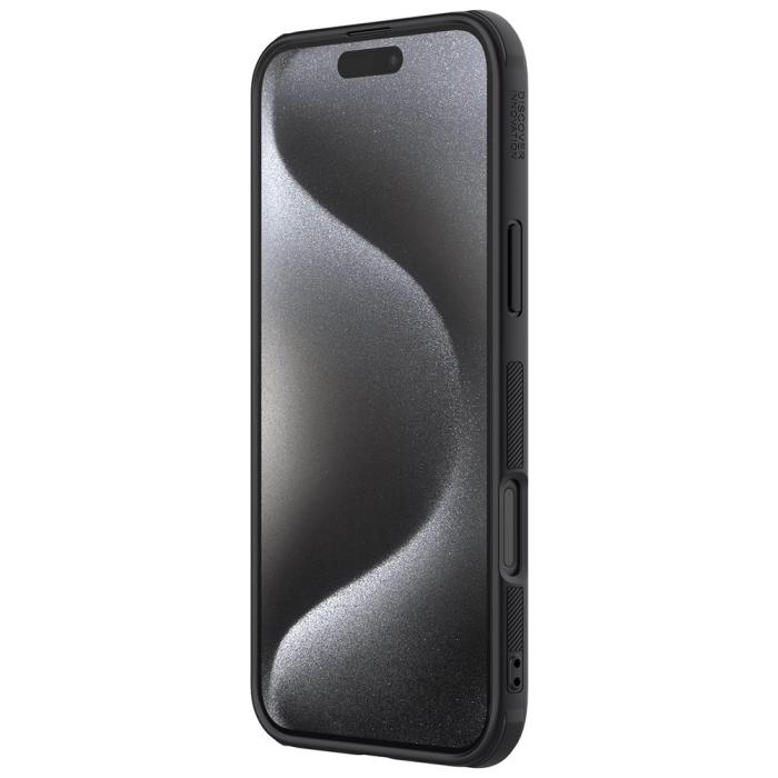 Bild 5, NILLKIN NILLKIN iPhone 16 Pro Max Skal MagSafe Frosted Shield Svart - Teknikhallen.se