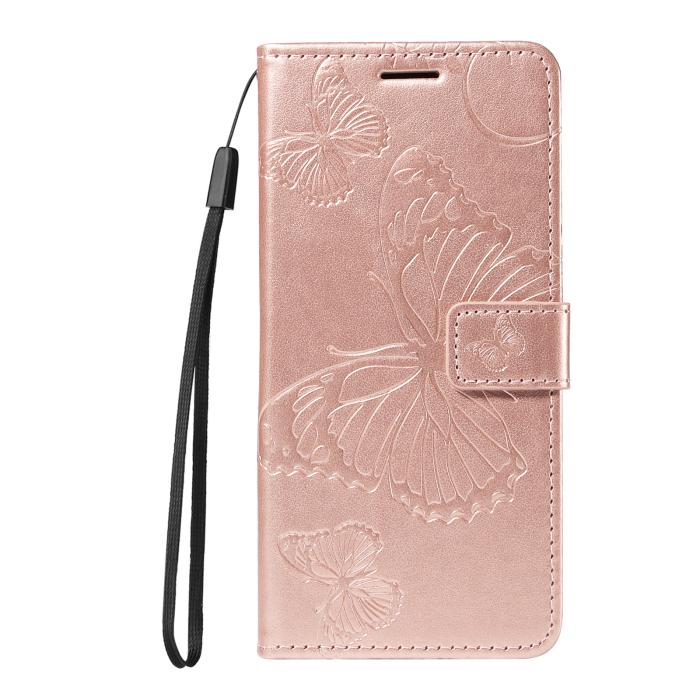 Bild 4,  Xiaomi 17T Fodral Läder Fjärilar Roséguld - Teknikhallen.se