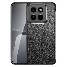  Xiaomi 14 Skal Litchi L&auml;der Textur Svart - Teknikhallen.se