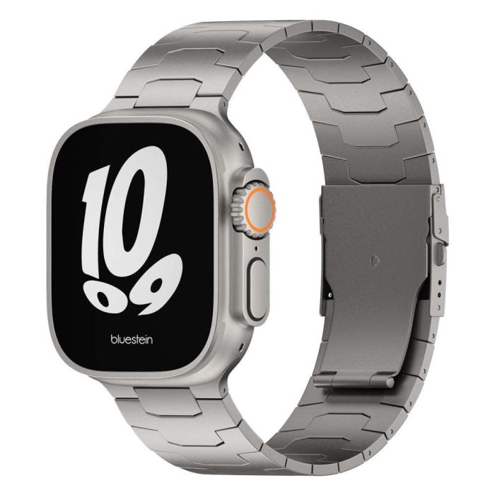Bild 2,  Apple Watch 42/44/45/46/49 mm Klockarmband Metall Titanium - Teknikhallen.se