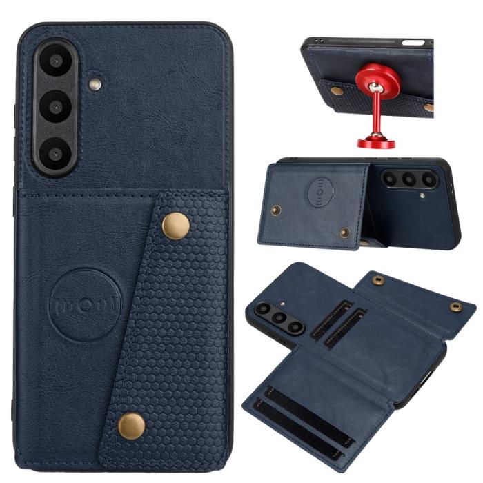Bild 5,  Galaxy A56 5G/A36 5G Skal Läder Med Kortfack Och Magnet - Teknikhallen.se