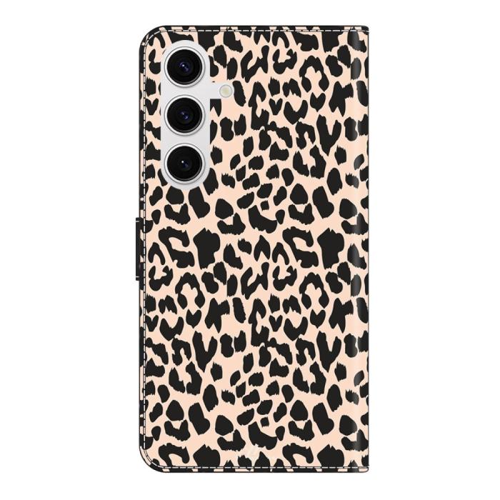 Bild 6,  Samsung Galaxy S25 Fodral Läder Leopard Tryck - Teknikhallen.se