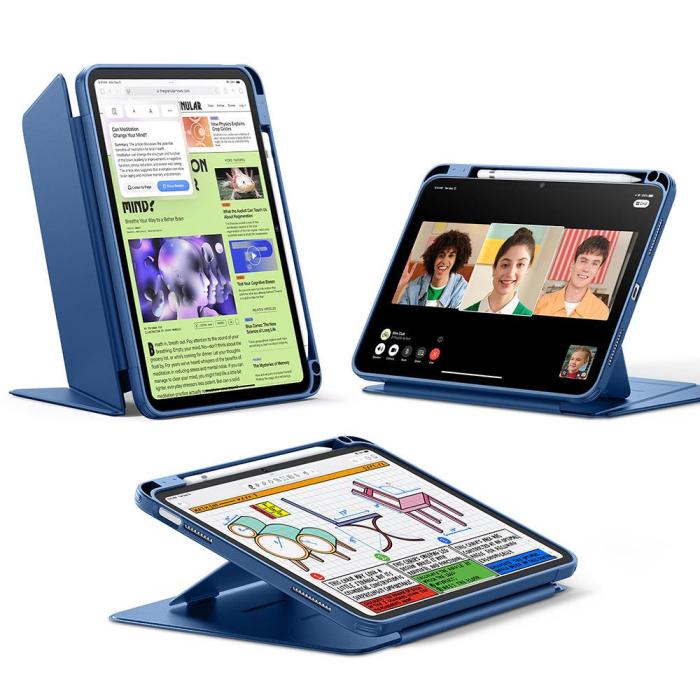 Bild 2, ESR ESR iPad 11 2025 / 10.9 2022 Fodral Flip Hybrid Navy Blue - Teknikhallen.se