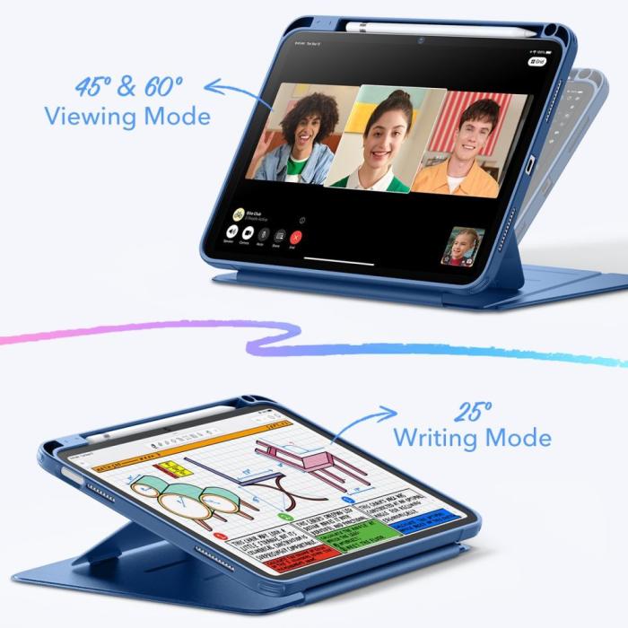 Bild 3, ESR ESR iPad 11 2025 / 10.9 2022 Fodral Flip Hybrid Navy Blue - Teknikhallen.se