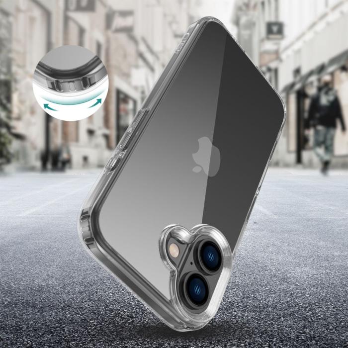 Bild 2, Tech-Protect Tech-Protect iPhone 16 Skal FlexAir Hybrid Transparent - Teknikhallen.se