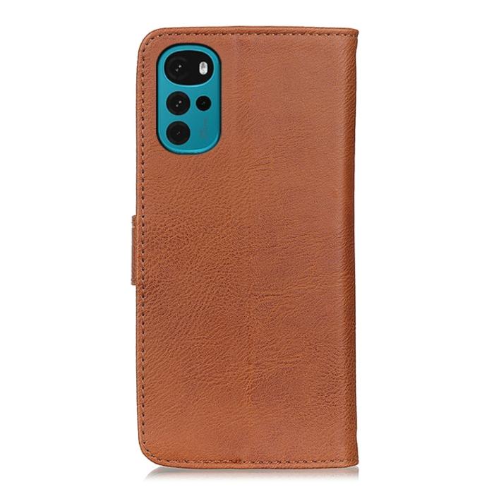 Bild 3, KHAZNEH KHAZNEH Motorola Moto G22 Fodral Läder Brun - Teknikhallen.se