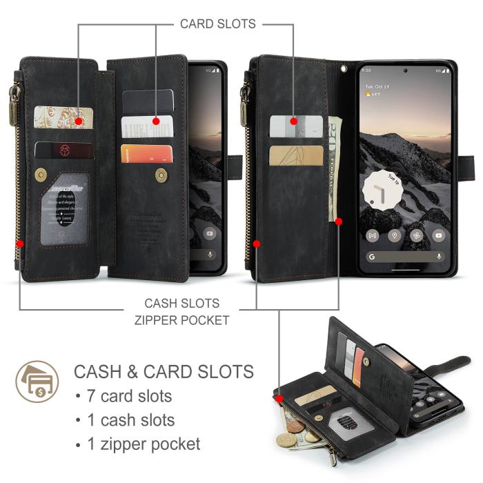 Bild 3, CASEME CASEME Google Pixel 11 / 11 Pro Fodral Multifunktionell Med Kortfack - Teknikhallen.se