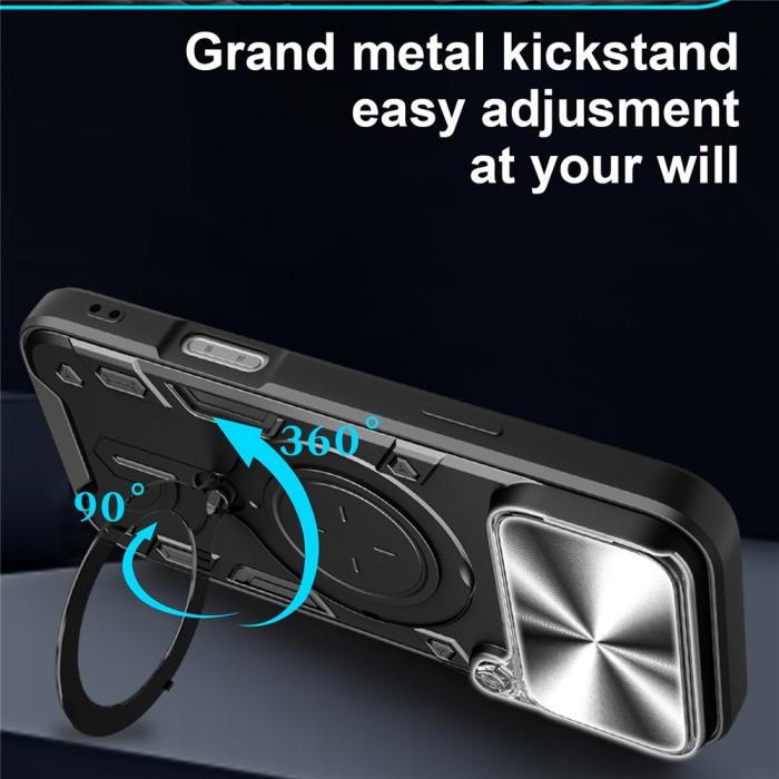 Bild 5,  iPhone 17 Pro Max Skal CamShield Kickstand Hybrid Svart - Teknikhallen.se
