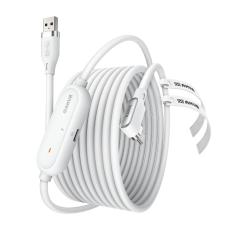 AMVR AMVR 5m 18W Link Kabel Med Laddningsport USB-C Vit - Teknikhallen.se