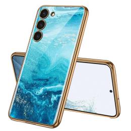 GKK GKK Galaxy S24 Plus Skal Härdat Glas Electroplate Blue Ocean - Teknikhallen.se