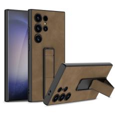 GKK GKK Galaxy S24 Ultra Skal L&auml;der Kickstand Matt Brun - Teknikhallen.se