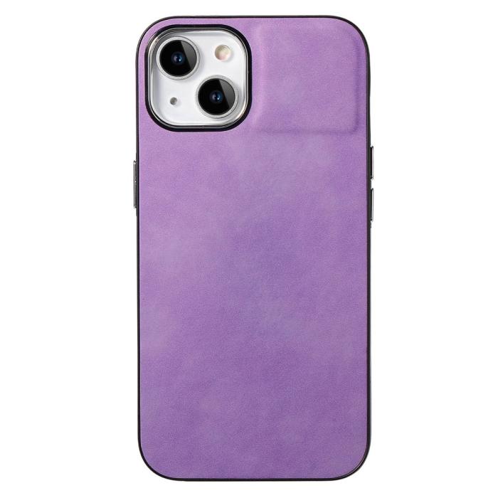 Bild 3,  iPhone 15 Plus Skal Läderbelagt Skin Touch Lila - Teknikhallen.se