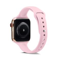  Silikon Armband Apple Watch 42/41/40/38 mm - Rosa - Teknikhallen.se