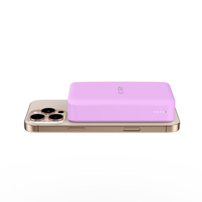 Bild 3, Tech-Protect Tech-Protect 20000 mAh MagSafe Powerbank LifeMag Lila - Teknikhallen.se